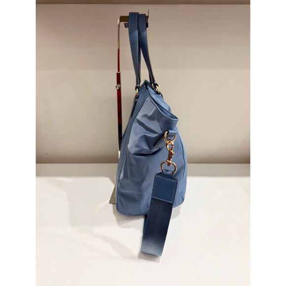 Tory Burch Tilda Nylon Shoulder Tote Bag with Detachable Long Strap Blue - Picture 3 of 13